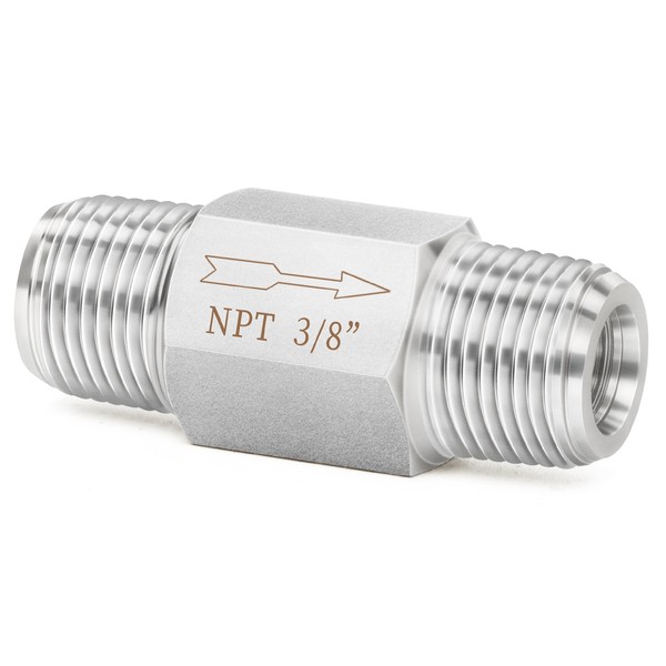 ChillWaves 304 Stainless Steel In-Line Siamese Check Valve 3/8" NPT