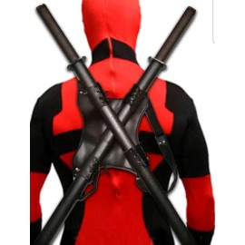Deadpool Sword Harness Belt Two Swords Included cosplay costume Katana replica