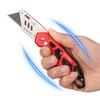 HAUTMEC Folding Utility Knife with 10-Pack SK2H Blades, Heavy-Duty Aluminum