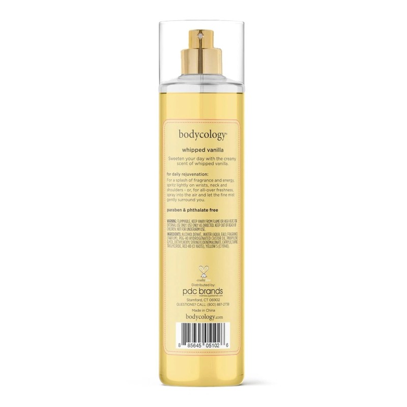 Bodycology Long-Lasting Fragrance Body Mist, Whipped Vanilla, 8 fl oz
