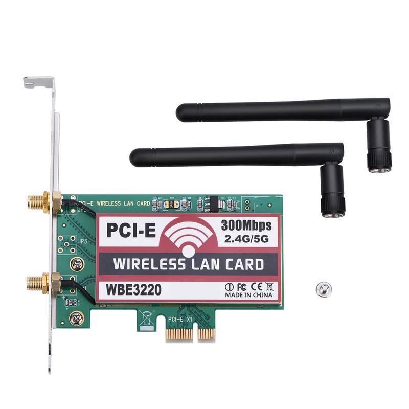2.4G/5G 300Mbps PCI‑e Dual Band AP Wireless WiFi WLAN Adapter