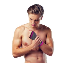 BLACKROX Wrist Bandage Fitness V2, for Men and Women, Right or Left Hand, Wrist Support, Stabilised Wrist Guards, Wrist Wraps, Wrist Brace One Size (Pink)