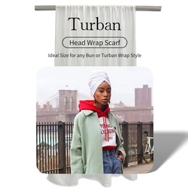 Ftoronaly Turban Head Wraps for Black Women Hair Wraps Stretch Soft Jersey Hijab Scarf Headwraps Headband (White,Pink,Light Grey,Cream)