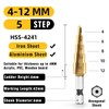 Eastrise Step Drill Bit Set,High Speed Steel,Cone Drill Bits Hole