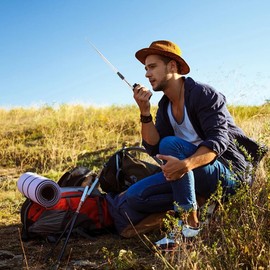 Snblzhef 27MHZ Telescopic Antenna TNC Connector Aerial for Short Wave Radios Walkie Talkie Rod Antenna