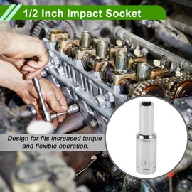 HOPESPANNER Universal 77mm Impact Socket Durable Hardware Tool Chrome Vanadium Steel 1 Pcs 6 Point 9mm for Car Motorcycle Dirtbike Repair Deep