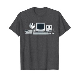 Vintage Tech Icons Retro IT Hardware and Gadgets T-Shirt