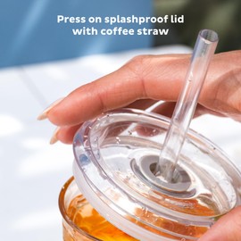 KeepCup Cold Cup - Clear Plastic, Reusable Ice Coffee Cup with Lid and Straw - Extra Large 20oz (590ml)
