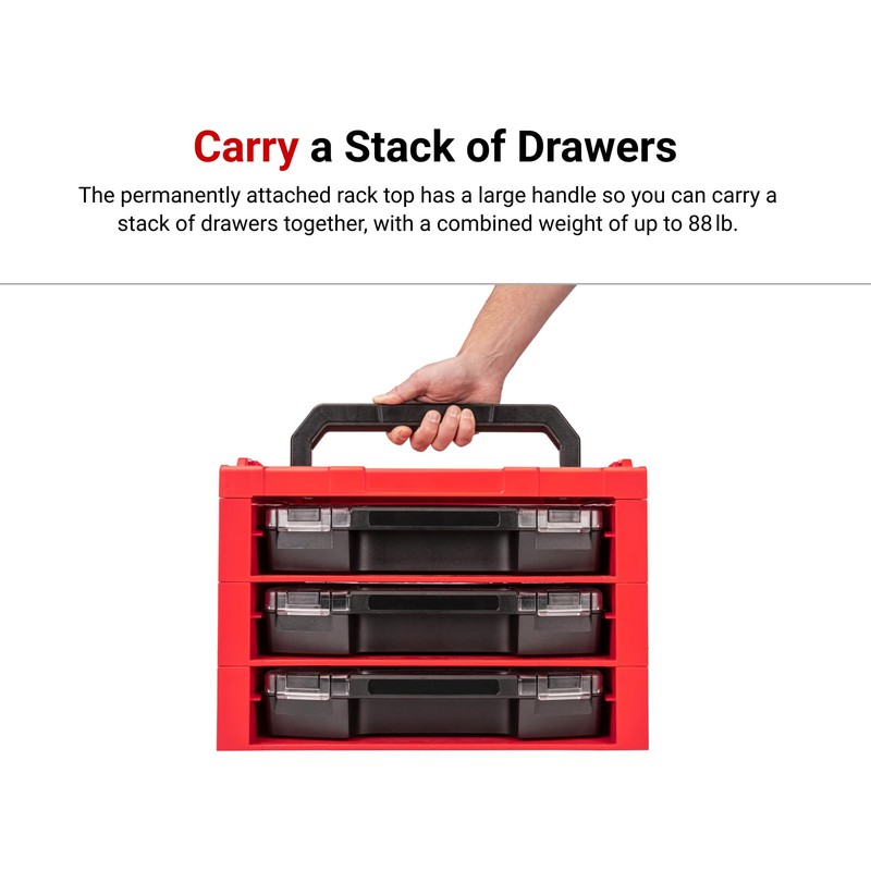 TEKTON 3-Drawer Stack with Tool Box (L-BOXX 2) and Parts