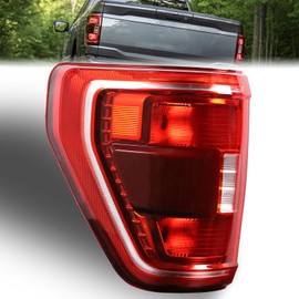 Nakuuly Tail Light with Blind Spot Compatible With 2021 2022 2023 Ford F150 Left Driver Side Taillight Rear Brake Lamp Halogen Type Without Bulb # ‎ML3Z13405C (Module NOT Included)