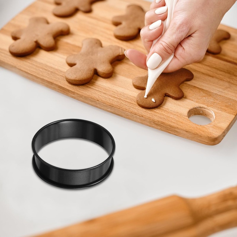 4pcs Non-Stick English Muffin Rings Stainless Steel Cooking Molds for