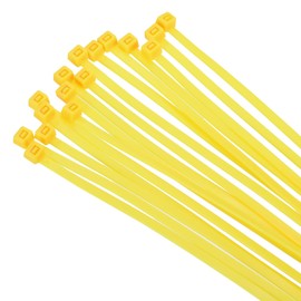 sourcing map 100PCS Cable Zip Ties 8 Inch, Self-Locking Nylon Wire Ties with 50 lbs Tensile Strength for Indoor and Outdoor, Yellow