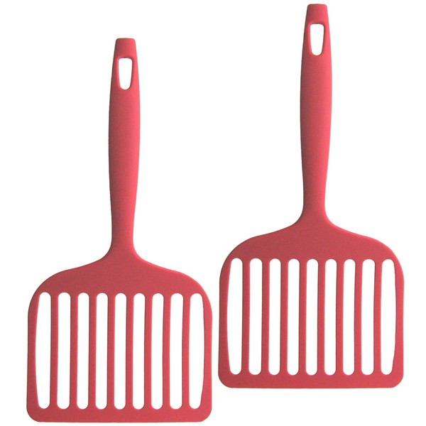 Nagao Tsubamesanjo Okonomiyaki Spatula, Large, 66 Nylon, Red, Made in