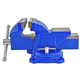 Yost Vises Tool 4-Inch Workshop Duty Bench Vise, Model BV-4, with 120-Degree Swivel Base