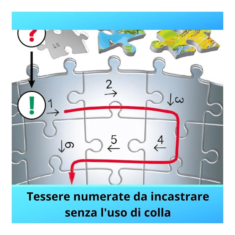 Ravensburger Italy 12340 7 – Globo geografico 3d puzzle