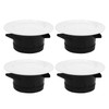 4 Pieces ABS Adjustable Round Soffit Exhaust Vent White Inline