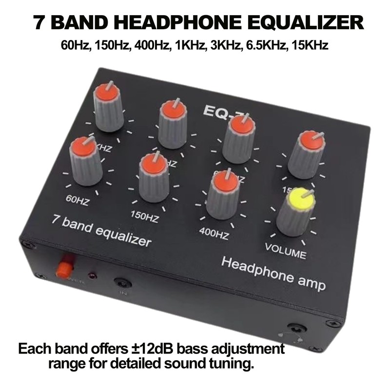 EQ 7 Band Sound Equalizer Home Audio, 2 Channel Stereo