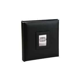 Kenro Savoy Series Black Faux Leather Photo Album for 200 Photos 6x4 inch / 10x15cm with Frame for Photograph on Cover and Memo Space Beside Each Photograph, Savoy Series - KD151…