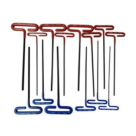 Eklind 8pc Inch,Cush Grip Hex T-Key Set,9 inch arm,Multi,50914
