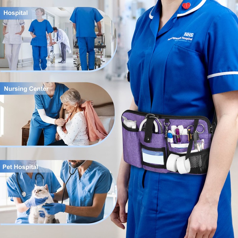 Trunab Utility Nurse Fanny Pack with 12 Essential Tool Pockets,