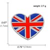 Heart-shaped Britain English National Flag Enamel Pin and the United