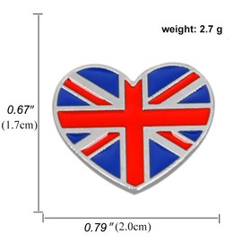 Heart-shaped Britain English National Flag Enamel Pin and the United Kingdom Badge Brooch For Backpack and Coat