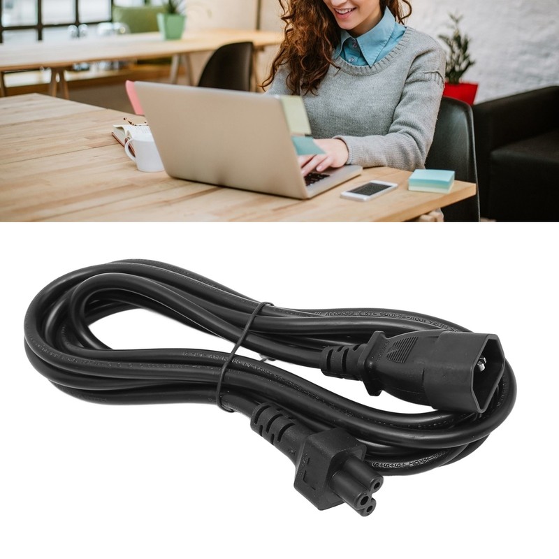 IEC320 C14 Male to C5 Female Power Cable Tension Resistant