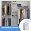 Dreyoo 24 Pack Wire Shelf End Bracket, White Plastic Closet