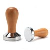 IIF Coffee Tamper Espresso Press Flat Base Coffee Tamper, Wood
