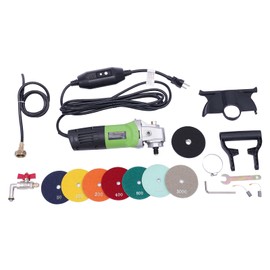 4" Wet Polisher Grinder 800W/110V Variable Speed Granite Diamond Polishing Pads Concrete Polisher Stone Polisher Powerful Professional Polisher for Granite/Marble/Concrete/Stones