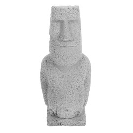 HOLIDYOYO Easter Island Head Statue: Sandstone Akivi Moai Monolith Sculpture mini moai figurine for Garden Home Office Patio Lawn