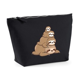 Hippowarehouse Sloth Stack Printed Make up Cosmetic wash Bag 18x19x9cm