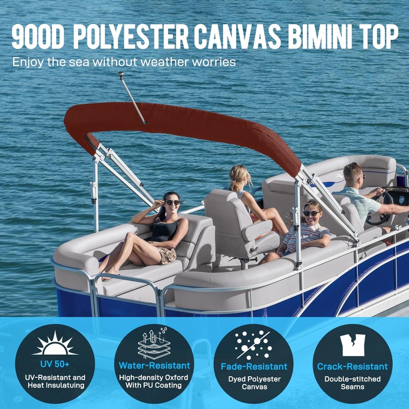 Caminor Bimini Top Storage Boot Cover with Light Hole, 3