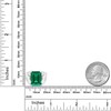 Gem Stone King 6.57 Cttw Green Simulated Emerald Engagement Ring