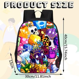 PyrrlicToy Cartoon Backpack Children's Bag, Box Fruits School Backpack Travel Bag, Teenager Backpacks School Girls School Bag Gifts Anime Children's Backpacks for Teenagers School Bag Kids