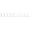 Hikari Light Resin Hooks for Punching Boards, White, Pack of