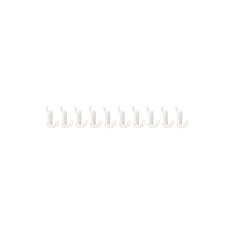 Hikari Light Resin Hooks for Punching Boards, White, Pack of