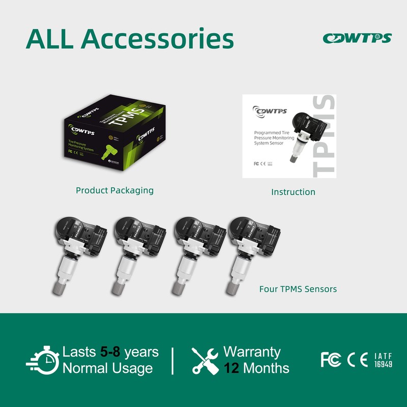 CDWTPS 56053030AC Tire Pressure Sensor,Programmed 315Mhz TPMS Sensor Replacement for