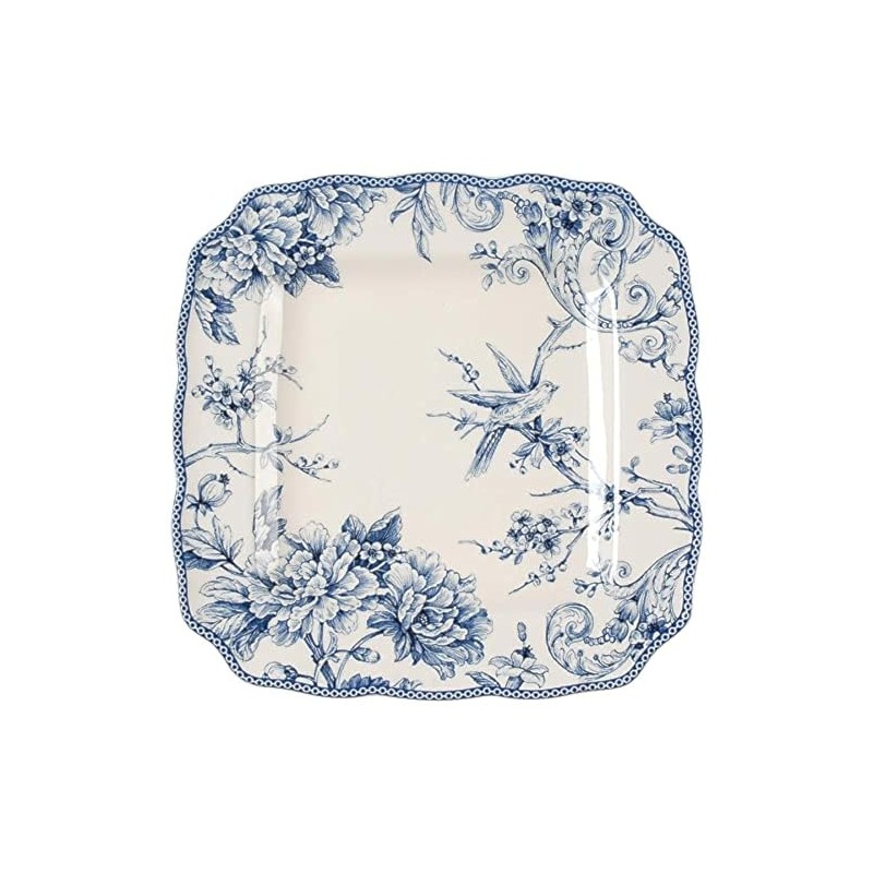 222 Fifth Adelaide Blue & White 11" Dinner Plate -