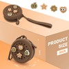 Elecbae Coin Purse with Charms, Zip Silicone Round Carrying Pouch