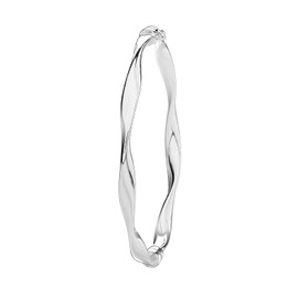 EDS Jewels Elegant 925 Sterling Silver Ladies Hinged Bangle - 7cm*5mm, 7 Grams WJS36739