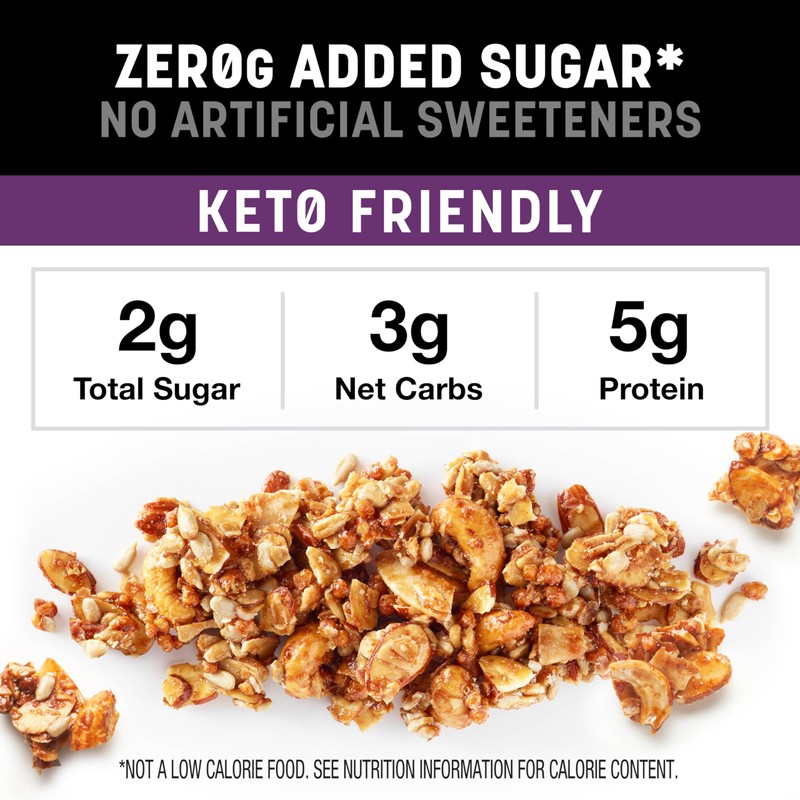 KIND Zero Added Sugar Granola, Caramel Mocha Nut, Healthy Snacks,