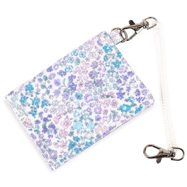 COLORFUL CANDY STYLE N5919400 Pass Case, For Girls, Children, Train With Coil Chain Hook, Bifold Floral Oasis