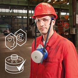 Dräger X-plore 4740 Half Mask Made of TPE Universal Size Reusable Respirator Mask for Use with Interchangeable Rd40 Thread Filters