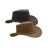 WALKER AND HAWKES - Leather Cowhide Outback Cooler Hat -
