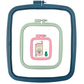 ZOCONE 3Pcs 3 Size Square Embroidery Hoops, ABS Plastic Embroidery Hoops Cross Stitch Hoops Embroidery Frames for Sewing, Needlework, Embroidery Projects (Size-3", 6.5", 11")