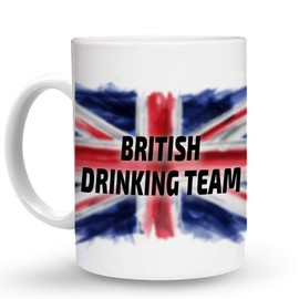Makoroni - BRITISH DRINKING TEAM British England UK Flag 6 oz Ceramic Espresso Shot Mug/Cup Design#89