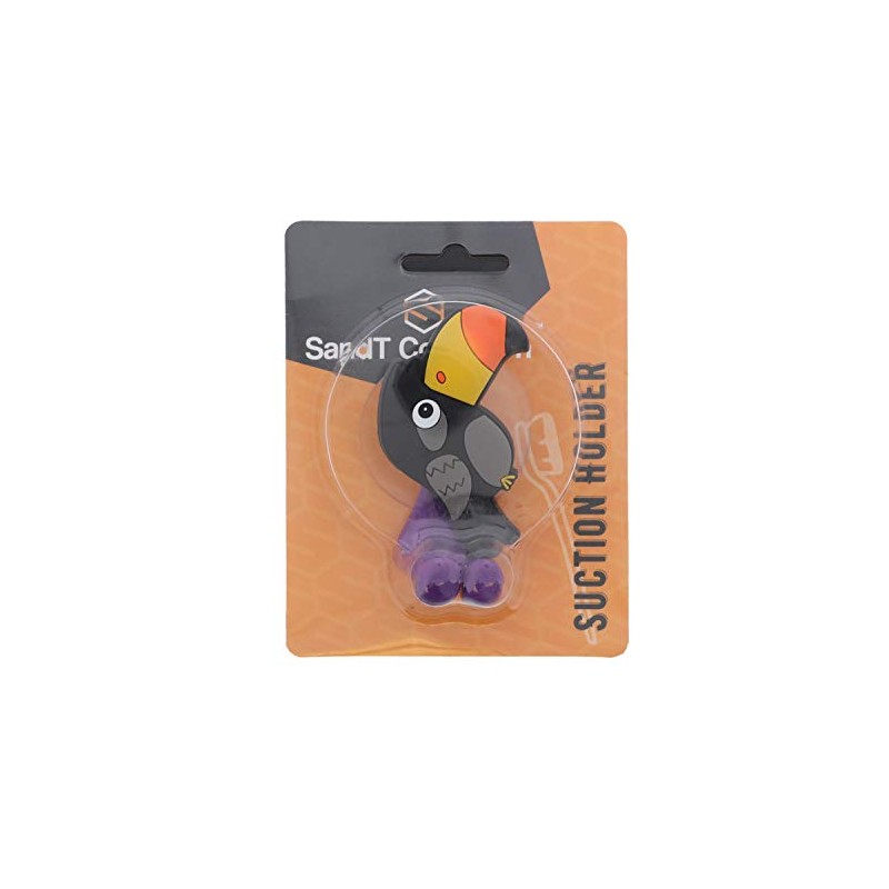 SandT Collection Toucan Suction Toothbrush Holder for Mirror Wall -