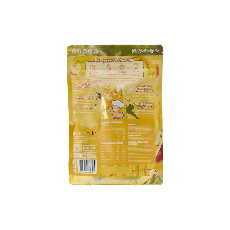 Macro Mike Apple and Mango Plant Protein Water 300 g