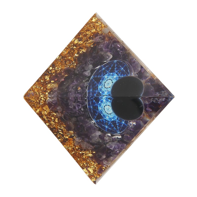 Crystal Pyramid Exquisite Beautiful Pyramid Power Stone Ornament for Desks